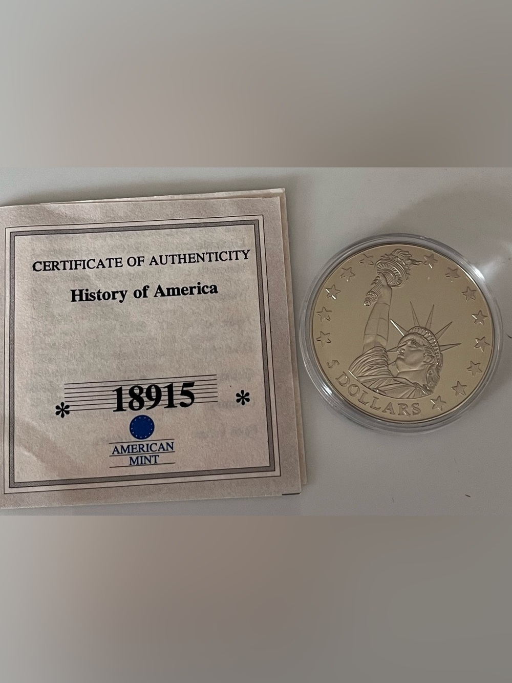 American Mint Silver Collectible Coin with Certificate